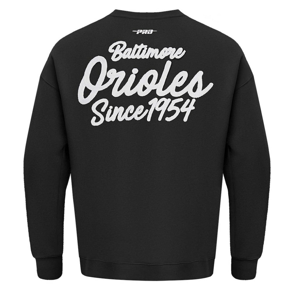 MLB Baltimore Orioles Pro Standard Paint The City Dropped Shoulder Pullover Sweatshirt