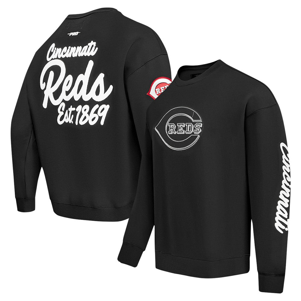 MLB Cincinnati Reds Pro Standard Paint The City Dropped Shoulder Pullover Sweatshirt