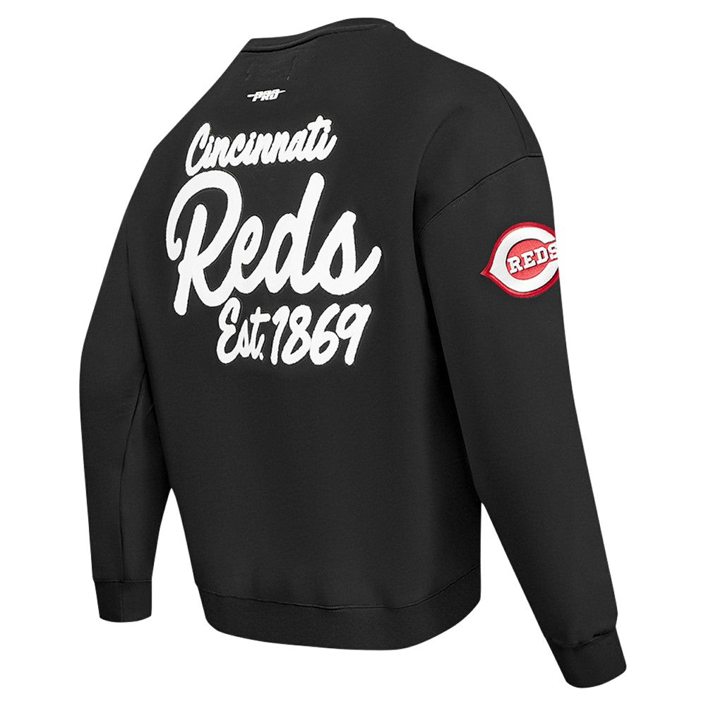 MLB Cincinnati Reds Pro Standard Paint The City Dropped Shoulder Pullover Sweatshirt