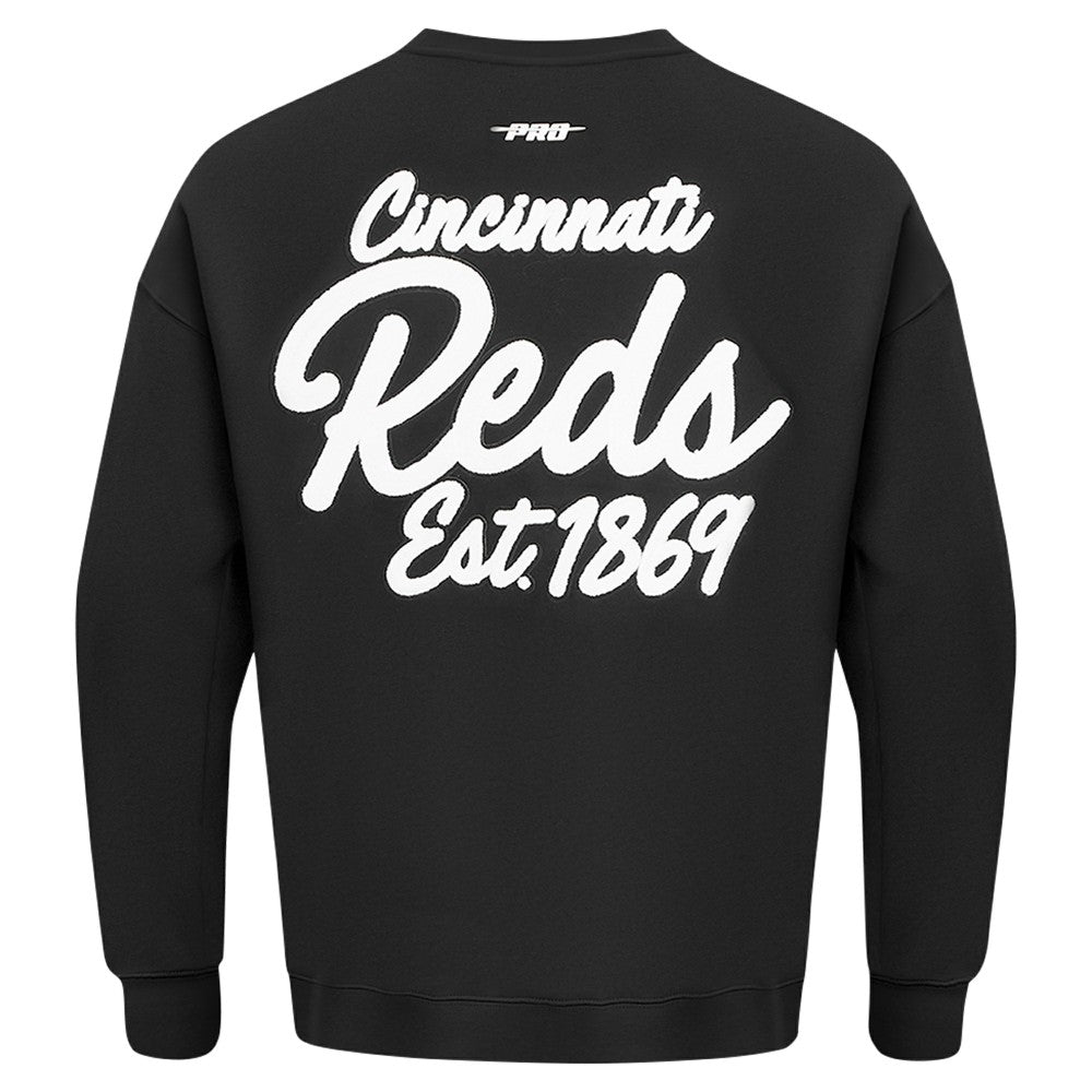 MLB Cincinnati Reds Pro Standard Paint The City Dropped Shoulder Pullover Sweatshirt