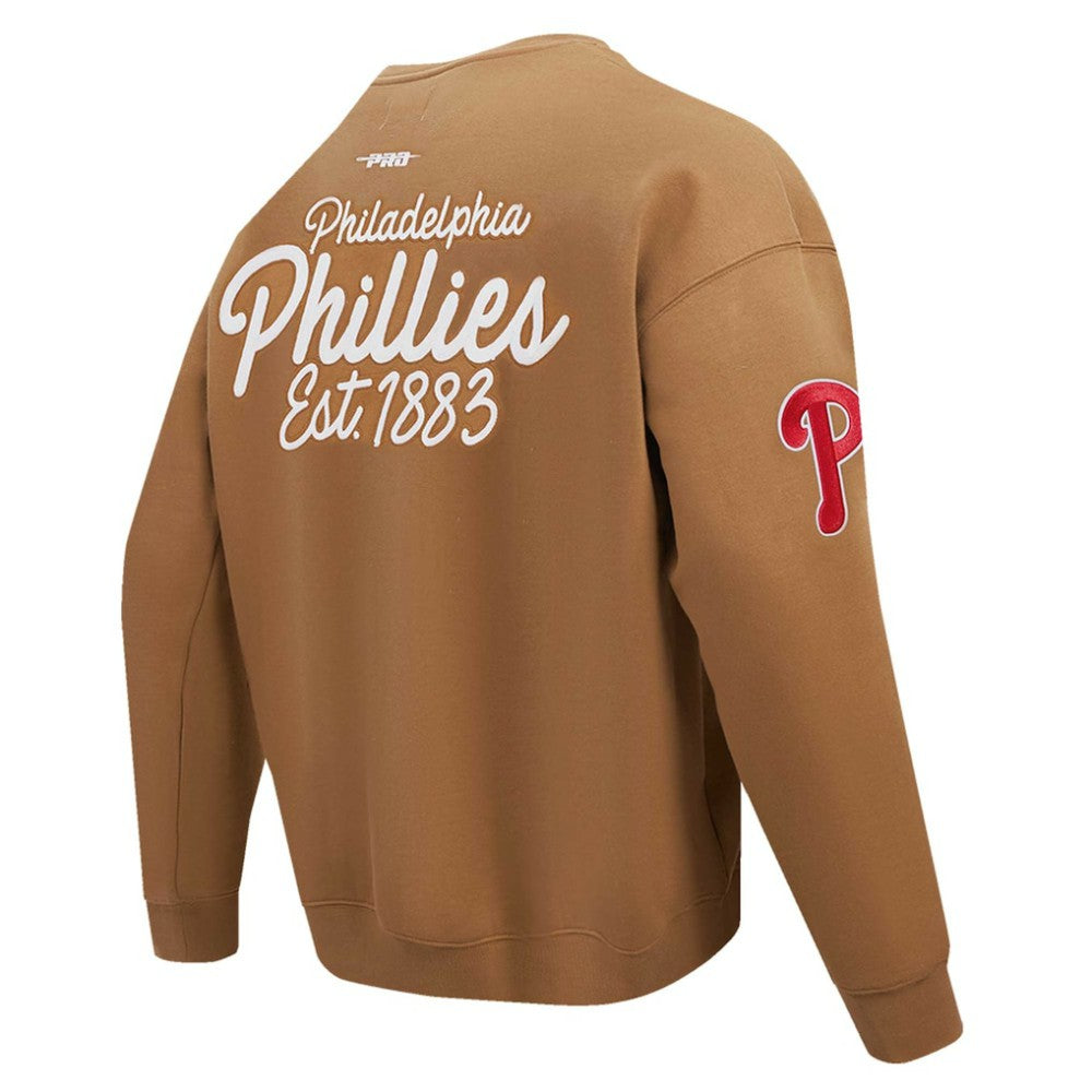 MLB Philadelphia Phillies Pro Standard Paint The City Dropped Shoulder Pullover Sweatshirt