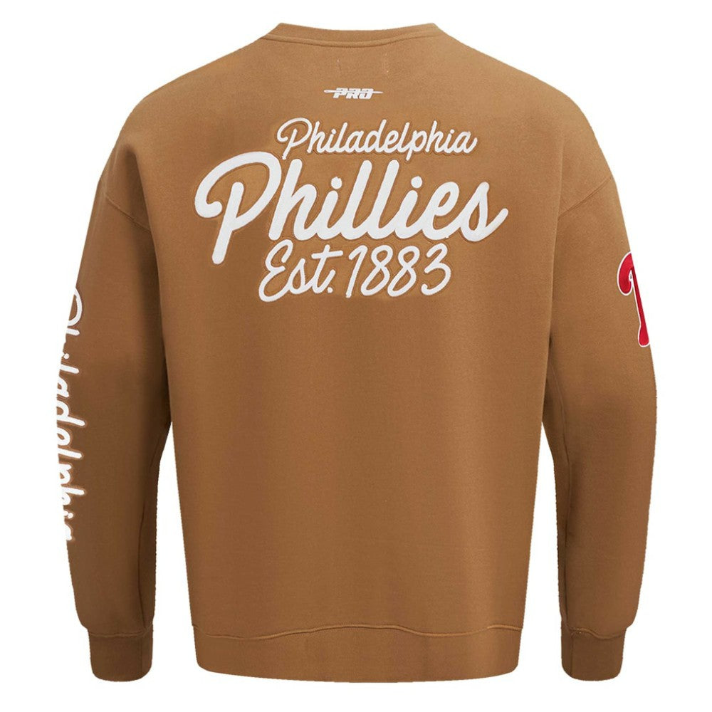 MLB Philadelphia Phillies Pro Standard Paint The City Dropped Shoulder Pullover Sweatshirt