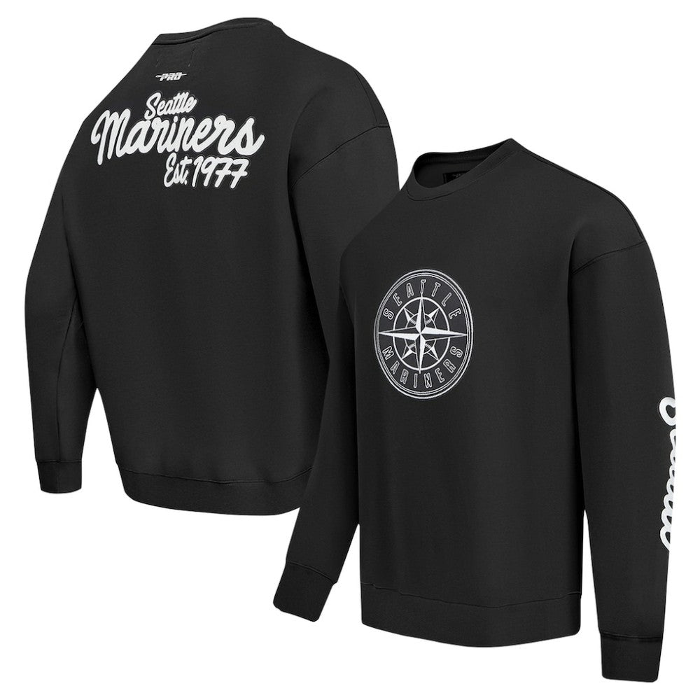 MLB Seattle Mariners Pro Standard Paint The City Dropped Shoulder Pullover Sweatshirt