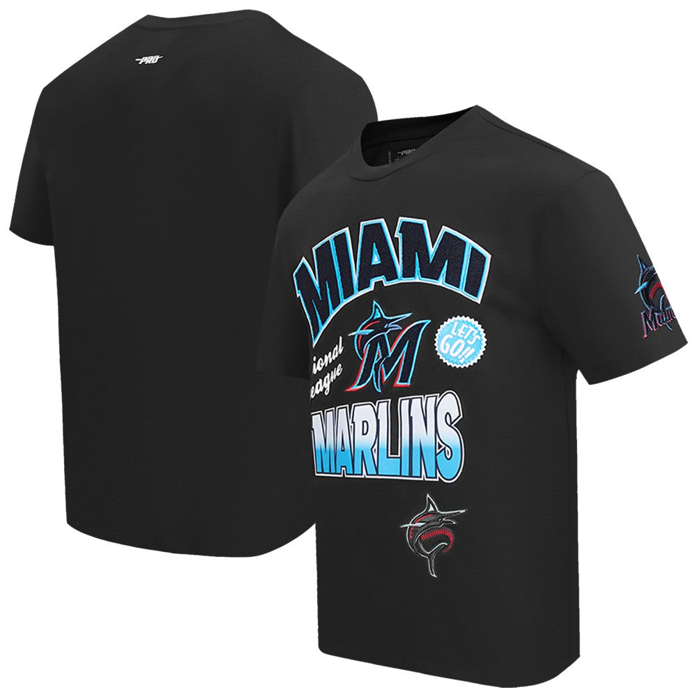 MLB Miami Marlins Pro Standard Turn It Up Dropped Shoulder T-Shirt