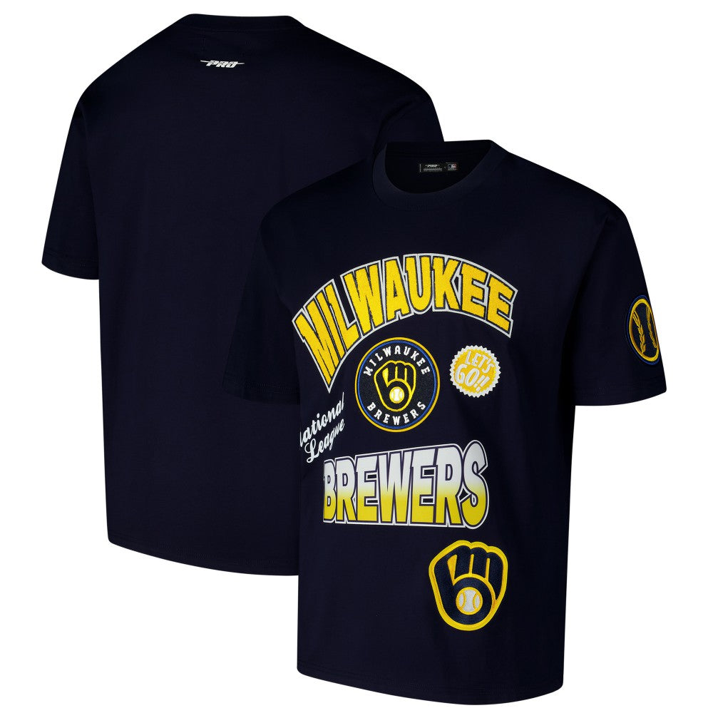 MLB Milwaukee Brewers Pro Standard Turn It Up Dropped Shoulder T-Shirt