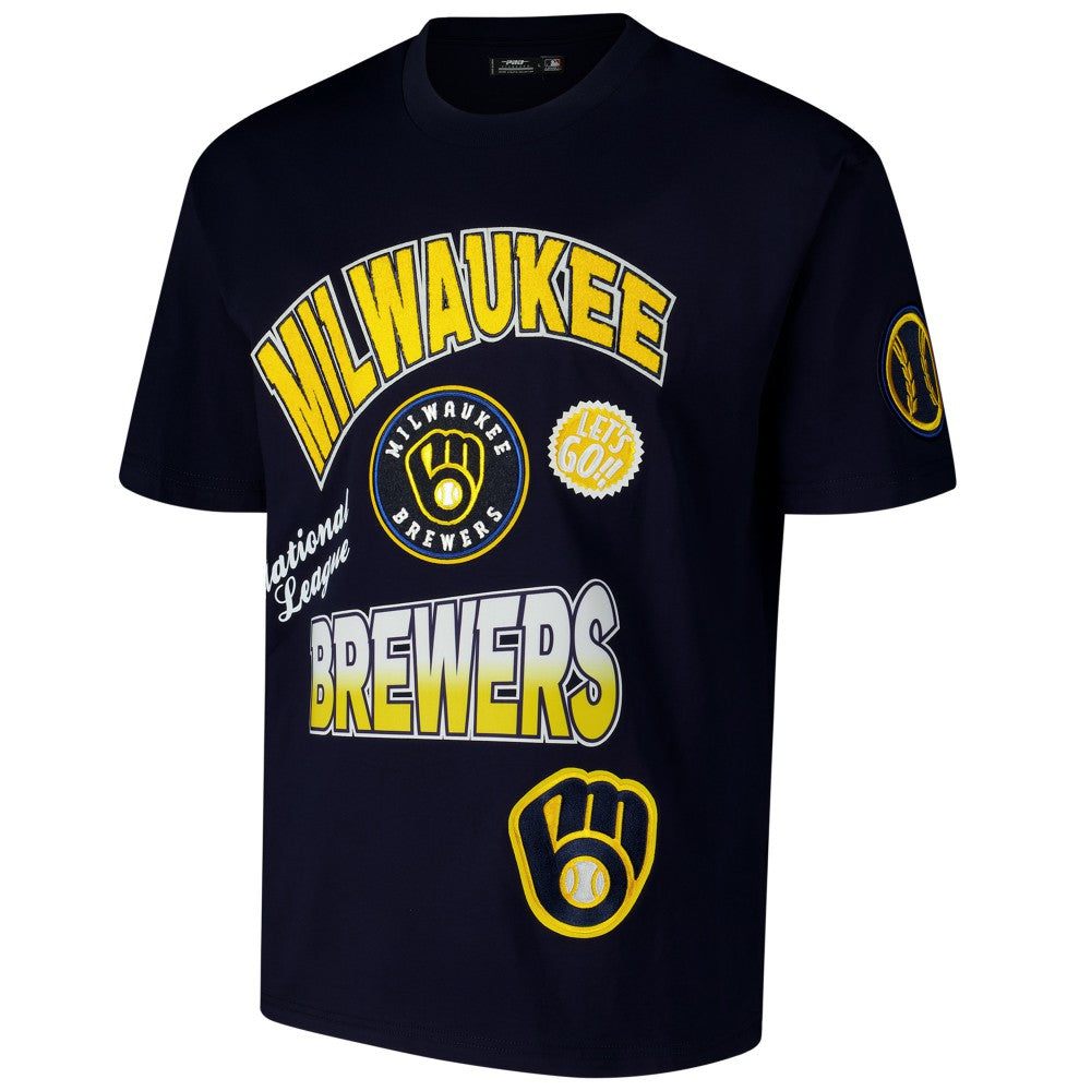MLB Milwaukee Brewers Pro Standard Turn It Up Dropped Shoulder T-Shirt