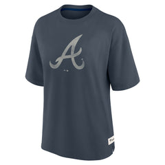 MLB Atlanta Braves Fanatics Women's Oversized Elements Raw Edge Future Ground T-Shirt
