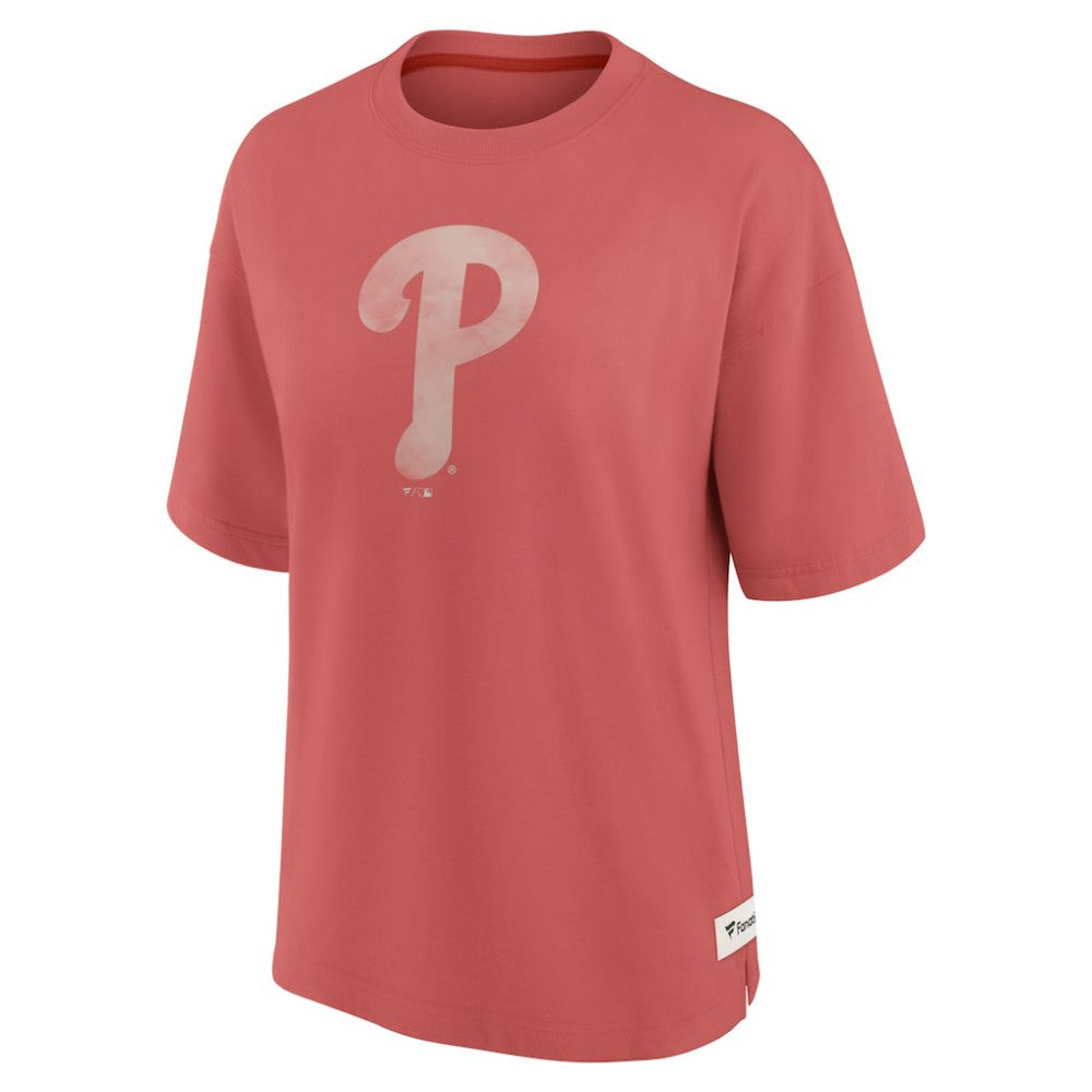MLB Philadelphia Phillies Fanatics Women's Oversized Elements Raw Edge Future Ground T-Shirt