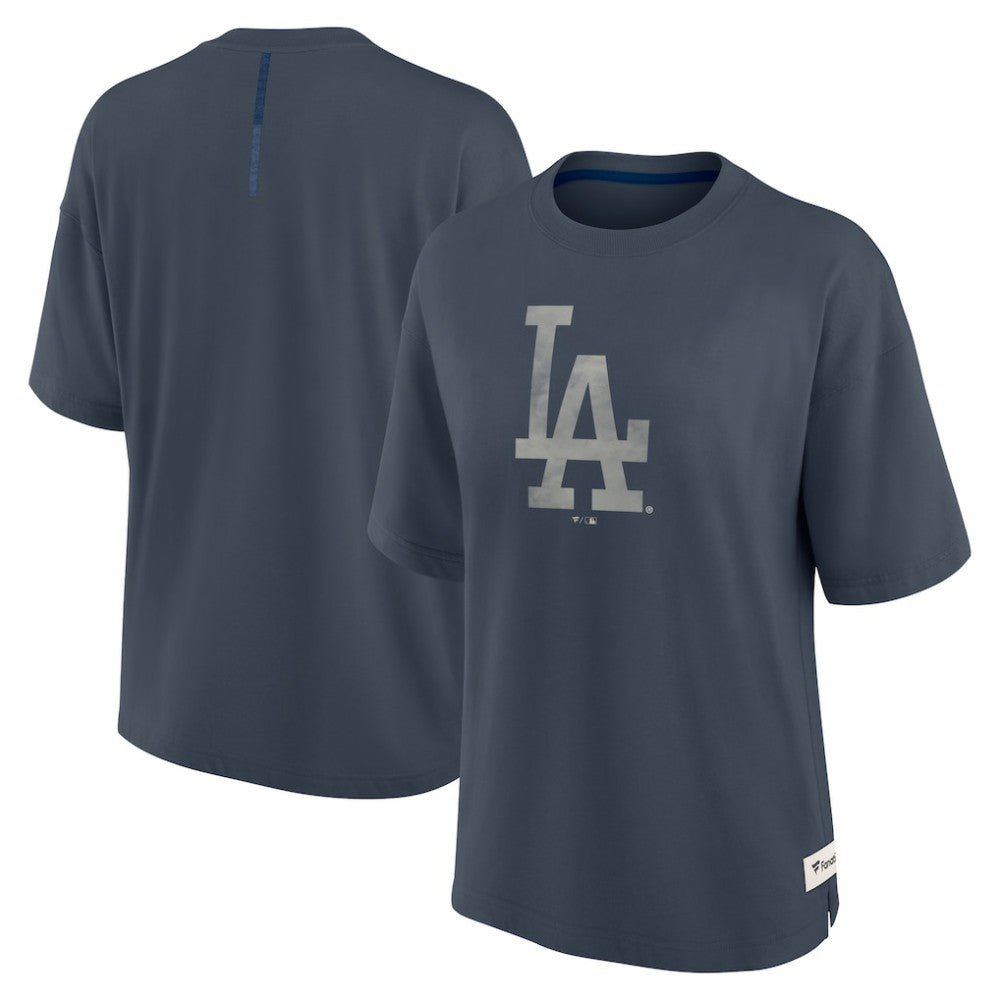 MLB Los Angeles Dodgers Fanatics Women's Oversized Elements Raw Edge Future Ground T-Shirt