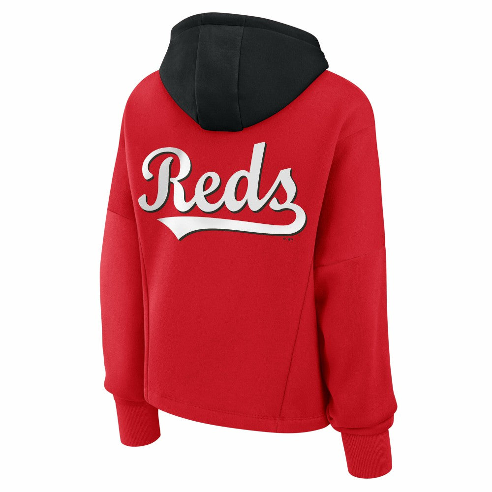 MLB Cincinnati Reds Fanatics Women's Oversized Legacy Favorite Spectator Pullover Hoodie