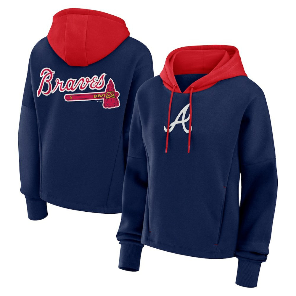 MLB Atlanta Braves Fanatics Women's Oversized Legacy Favorite Spectator Pullover Hoodie