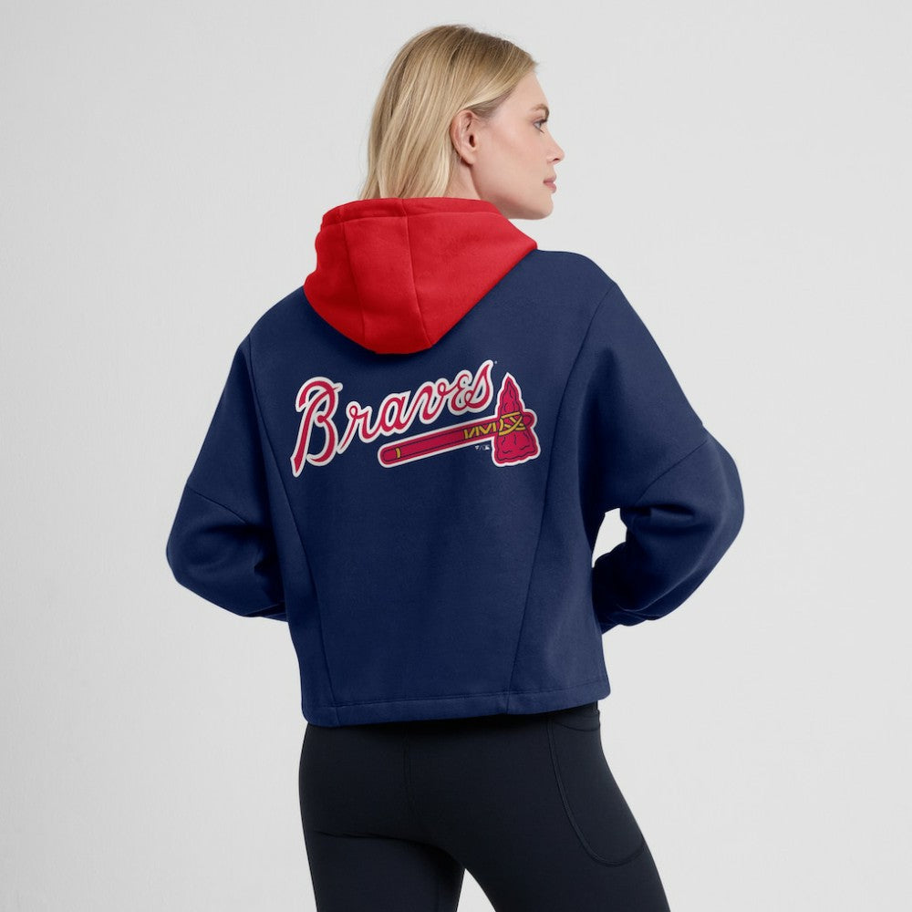 MLB Atlanta Braves Fanatics Women's Oversized Legacy Favorite Spectator Pullover Hoodie