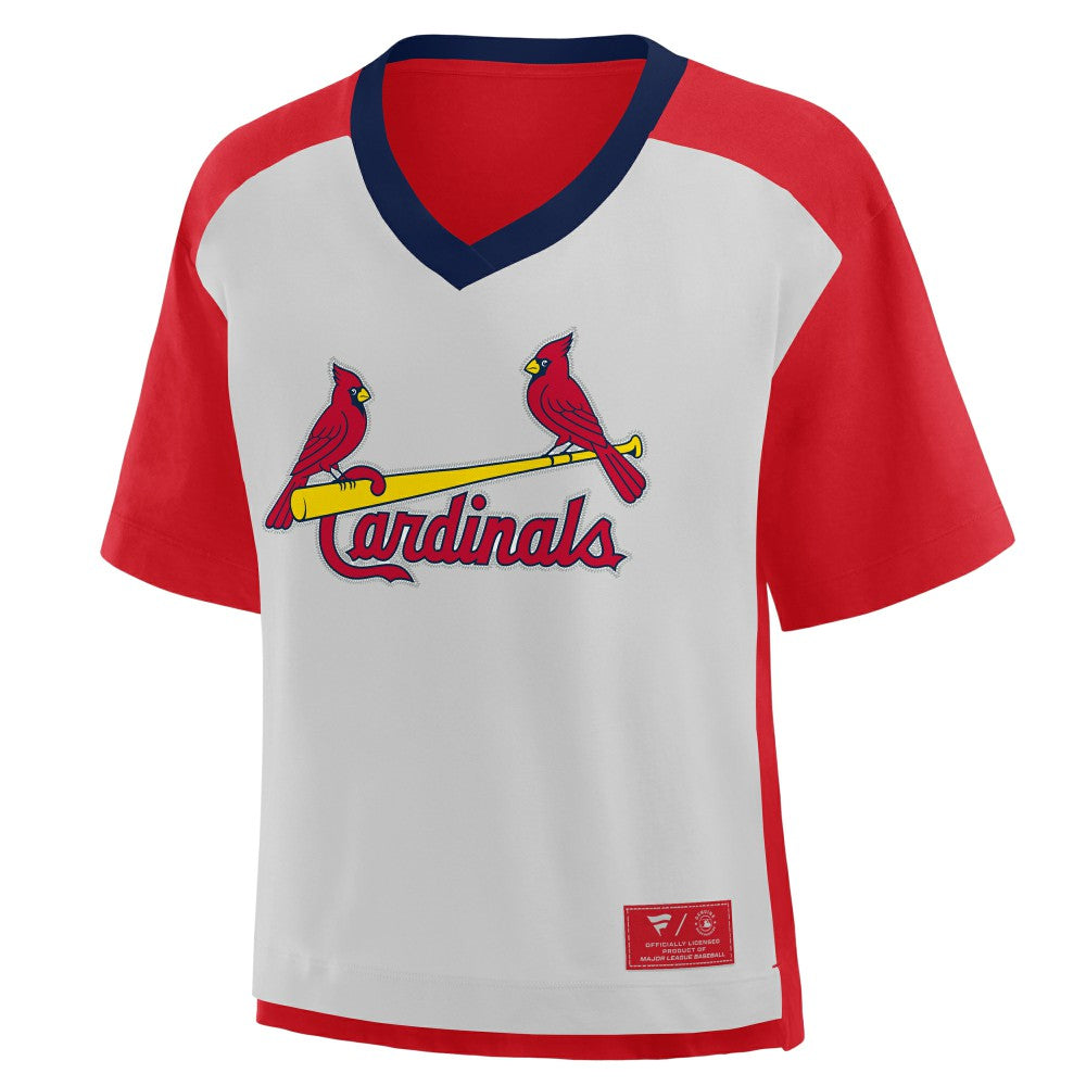 MLB St. Louis Cardinals Fanatics Oversized Race To Win V-Neck T-Shirt