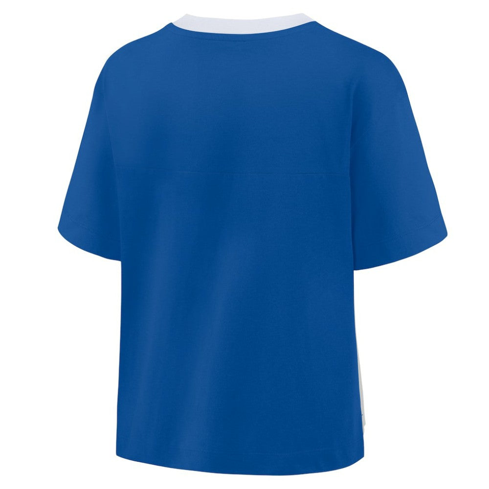 MLB Los Angeles Dodgers Fanatics Oversized Race To Win V-Neck T-Shirt