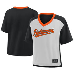 MLB Baltimore Orioles Fanatics Oversized Race To Win V-Neck T-Shirt
