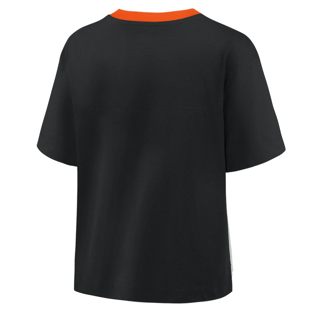 MLB Baltimore Orioles Fanatics Oversized Race To Win V-Neck T-Shirt