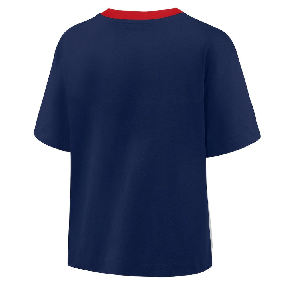 MLB Boston Red Sox Fanatics Oversized Race To Win V-Neck T-Shirt