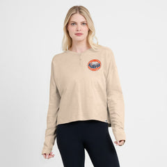 MLB Houston Astros Fanatics Women's Oversized Stadium Slub Long Sleeve Henley T-Shirt
