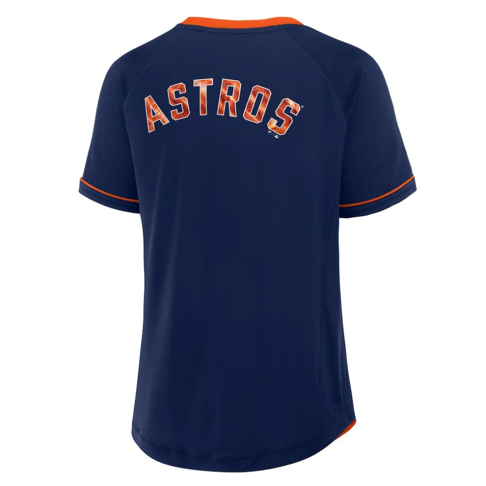 MLB Houston Astros Fanatics Women's League Diva Star Raglan V-Neck T-Shirt