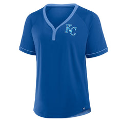 MLB Kansas City Royals Fanatics Women's League Diva Star Raglan V-Neck T-Shirt
