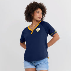 MLB Milwaukee Brewers Fanatics Women's League Diva Star Raglan V-Neck T-Shirt