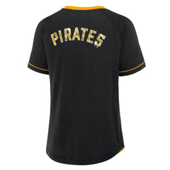 MLB Pittsburgh Pirates Fanatics Women's League Diva Star Raglan V-Neck T-Shirt