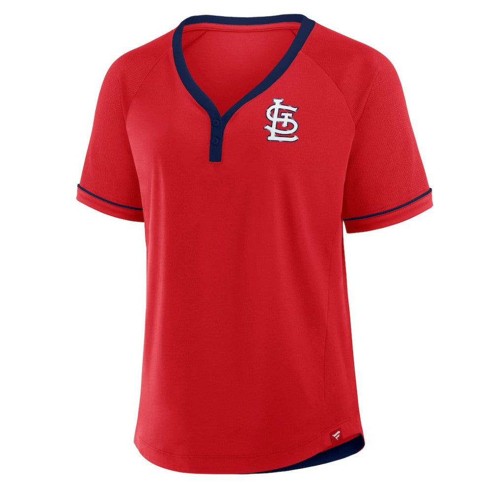 MLB St. Louis Cardinals Fanatics Women's League Diva Star Raglan V-Neck T-Shirt