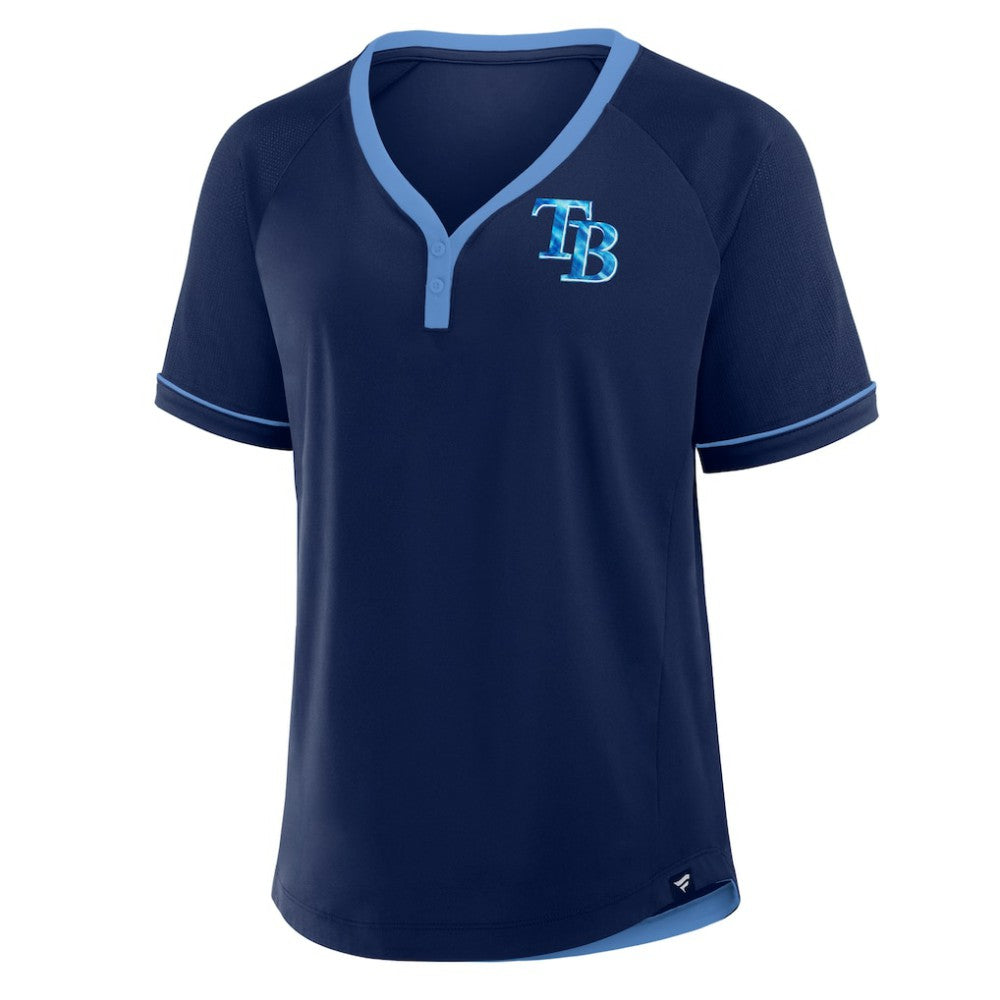 MLB Tampa Bay Rays Fanatics Women's League Diva Star Raglan V-Neck T-Shirt