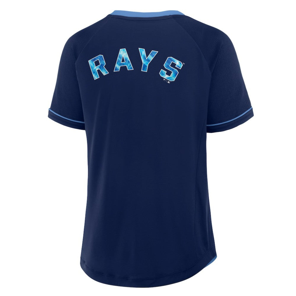 MLB Tampa Bay Rays Fanatics Women's League Diva Star Raglan V-Neck T-Shirt