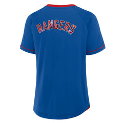 MLB Texas Rangers Fanatics Women's League Diva Star Raglan V-Neck T-Shirt