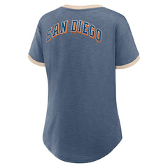 MLB San Diego Padres Fanatics Women's Binge Worthy Stadium Slub V-Neck T-Shirt