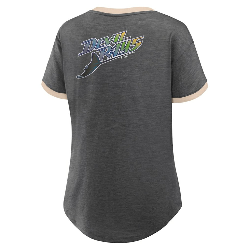 MLB Tampa Bay Rays Fanatics Women's Binge Worthy Stadium Slub V-Neck T-Shirt