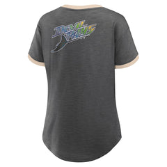 MLB Tampa Bay Rays Fanatics Women's Binge Worthy Stadium Slub V-Neck T-Shirt