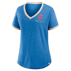 MLB Atlanta Braves Fanatics Women's Binge Worthy Stadium Slub V-Neck T-Shirt