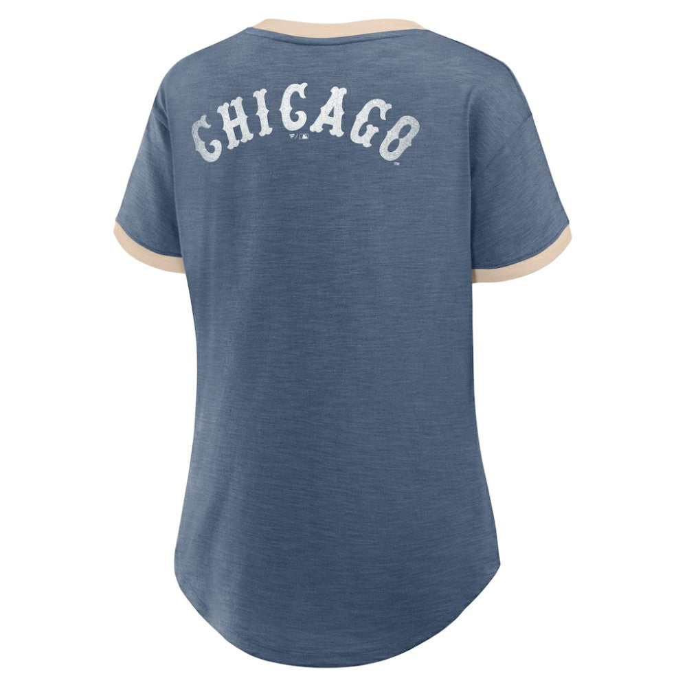 MLB Chicago White Sox Fanatics Women's Binge Worthy Stadium Slub V-Neck T-Shirt