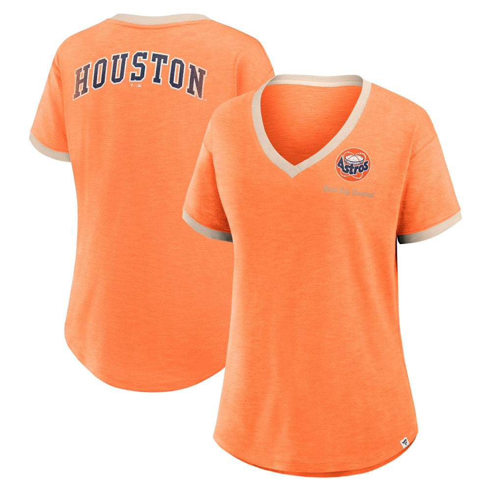 MLB Houston Astros Fanatics Women's Binge Worthy Stadium Slub V-Neck T-Shirt