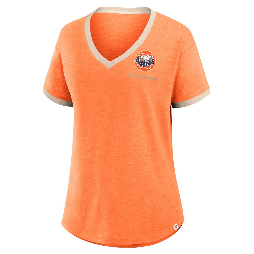 MLB Houston Astros Fanatics Women's Binge Worthy Stadium Slub V-Neck T-Shirt