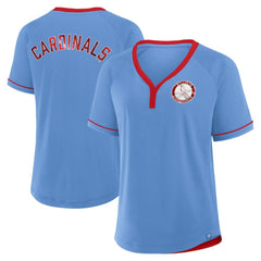 MLB St. Louis Cardinals Fanatics Women's Cooperstown Collection League Diva V-Neck T-Shirt