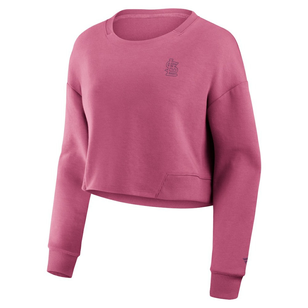 MLB St. Louis Cardinals Fanatics Women's Studio Cropped Pullover Sweatshirt