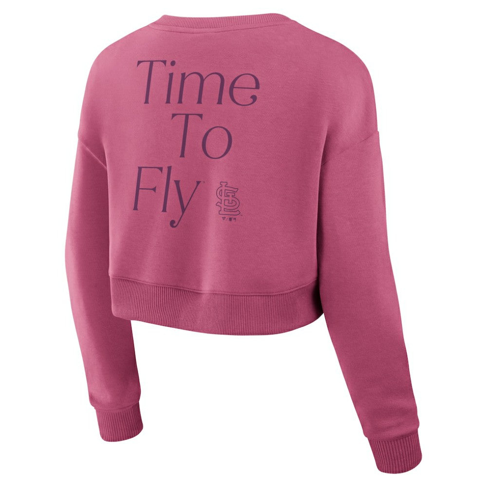 MLB St. Louis Cardinals Fanatics Women's Studio Cropped Pullover Sweatshirt