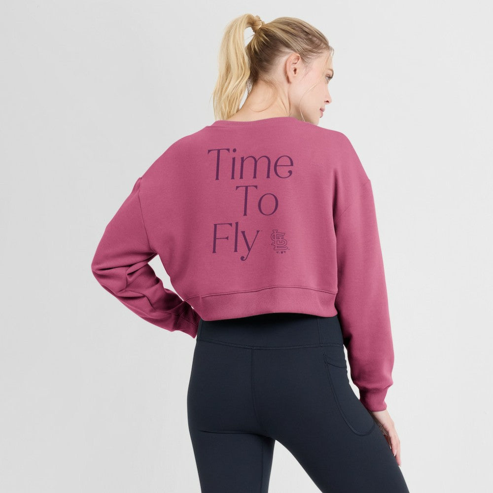 MLB St. Louis Cardinals Fanatics Women's Studio Cropped Pullover Sweatshirt