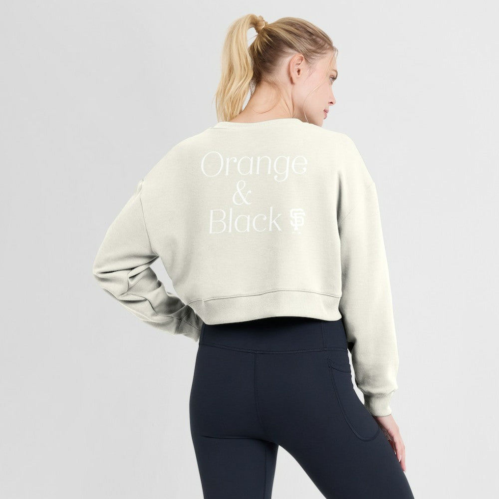 MLB San Francisco Giants Fanatics Women's Studio Cropped Pullover Sweatshirt