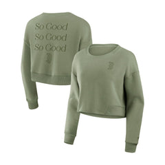 MLB Boston Red Sox Fanatics Women's Studio Cropped Pullover Sweatshirt