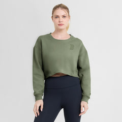 MLB Boston Red Sox Fanatics Women's Studio Cropped Pullover Sweatshirt