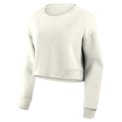 MLB Baltimore Orioles Fanatics Women's Studio Cropped Pullover Sweatshirt