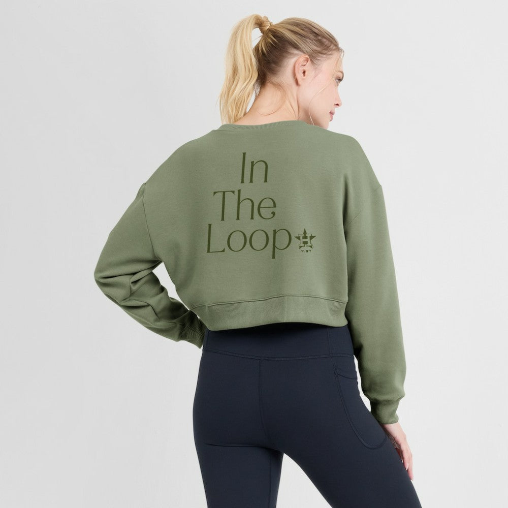 MLB Houston Astros Fanatics Women's Studio Cropped Pullover Sweatshirt
