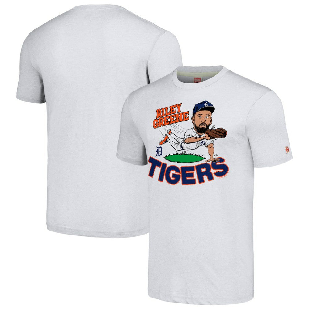 MLB Riley Greene Detroit Tigers Homage Caricature Player Tri-Blend T-Shirt