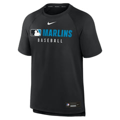 MLB Miami Marlins Nike Authentic Collection Pregame Raglan Dri-FIT T-Shirt
