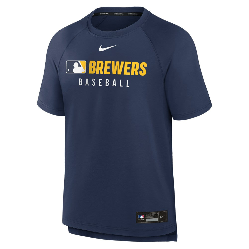 MLB Milwaukee Brewers Nike Authentic Collection Pregame Raglan Dri-FIT T-Shirt