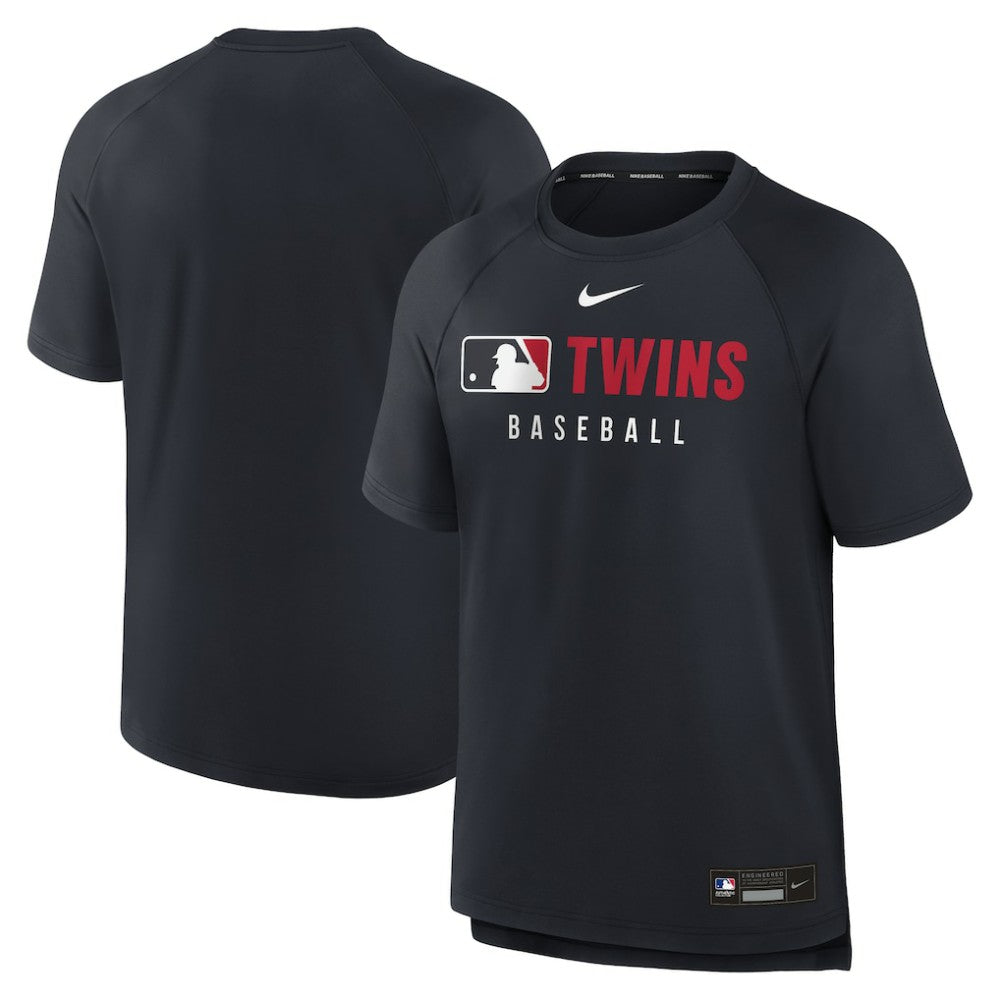 MLB Minnesota Twins Nike Authentic Collection Pregame Raglan Dri-FIT T-Shirt